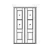 2-Lite over single panel double doors
Panel- Flat
Glazing- TDL