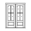 4-Lite over single panel double doors
Panel- Raised
Glazing- SDL segment top