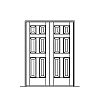 6-Panel double doors
Panel- Raised
Glazing- None