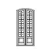 12-Lite over sinlge panel segment top double doors
Panel- Raised
Glazing- SDL