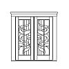 Full view decorative double doors
Panel- None
Glazing- IG decorative