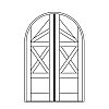 3-Panel with crossbuck batten double doors
Panel- Flat
Glazing- None