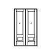 Single lite over single panel double doors
Panel- Raised
Glazing- IG