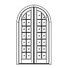 14-Lite half-round french doors
Panel- None
Glazing- SDL