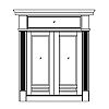 Single lite over single panel french doors with single lite hopper transom
Panel- Flat
Glazing- IG