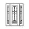 Single lite over single panel door with single lite over single panel sidelites
Panel- Raised
Glazing- IG decorative