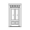 2-Lite over 2-panel door with 4-Lite transom
Panel- Raised
Glazing- IG