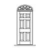 Single lite over single panel Dutch door with single lite transom
Panel- Raised
Glazing- IG decorative