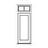 1- lite door with 2-lite transom
Panel- none
Glazing- IG 